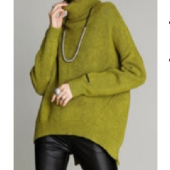 High-low turtleneck sweater - Picture 6 of 7